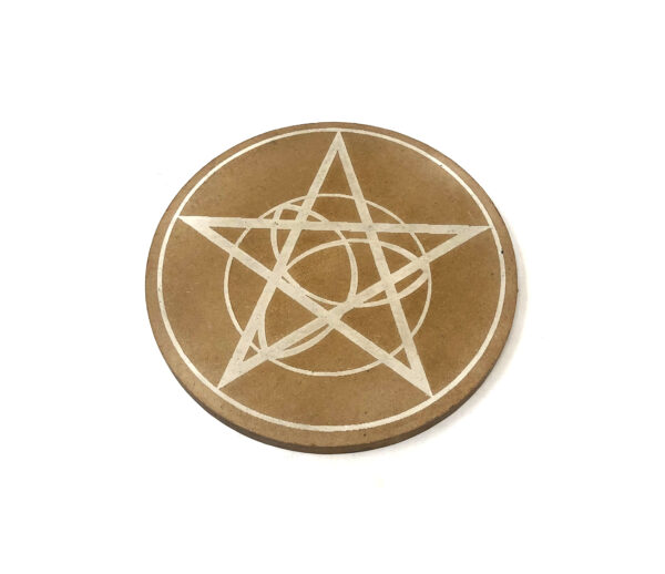 Shreyshti Wooden Grid Pentacle, Protection approx 6"